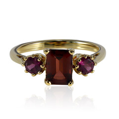 Anello in argento con Granato Mozambico