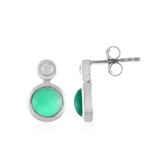 Orecchini in argento con Onice Verde