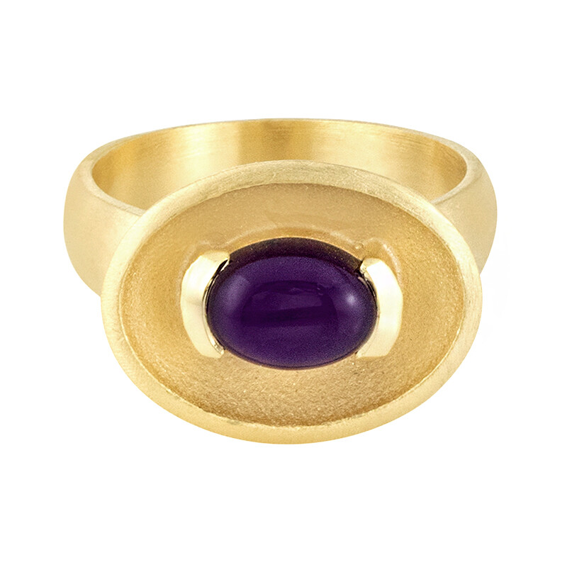 Orecchini Navachi Ovale Rosso/viola In Metallo Placcato Oro: Eleganza Zirconi - 3