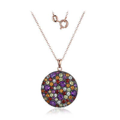 Collana in argento con Granato Mozambico