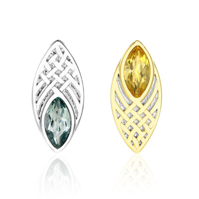 Ciondolo in argento con Fluorite Verde (MONOSONO COLLECTION)
