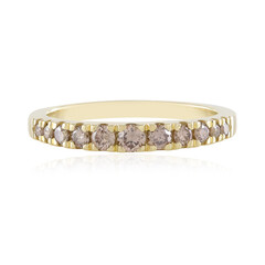 Anello in oro con Diamante Champagne SI1
