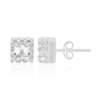 Orecchini in argento con Topazio Bianco