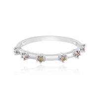 Anello in argento con Diamante Champagne I3