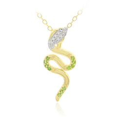 Collana in argento con Diopside Russo