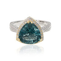 Anello in argento con Fluorite Blu Caraibico  (Dallas Prince Designs)