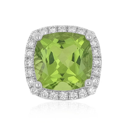 Ciondolo in platino con Peridoto