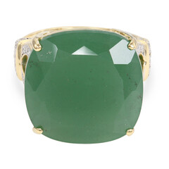 Anello in oro con Calcedonio Verde (AMAYANI)