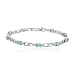 Bracciale in argento con Smeraldo Zambia