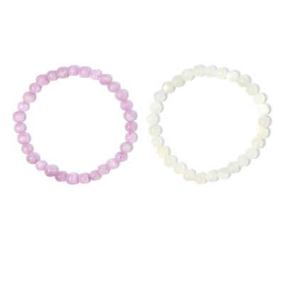 Set bracciali con Kunzite & Pietra di Luna Bianca
