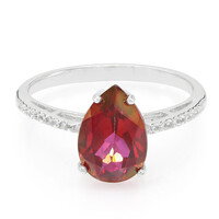 Anello in argento con Topazio Ciliegia