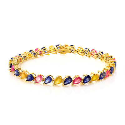 Bracciale in argento con Zaffiro Blu del Madagascar