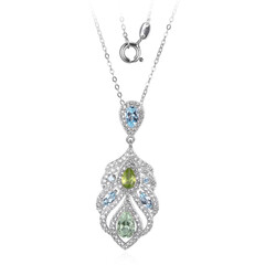 Collana in argento con Ametista Verde