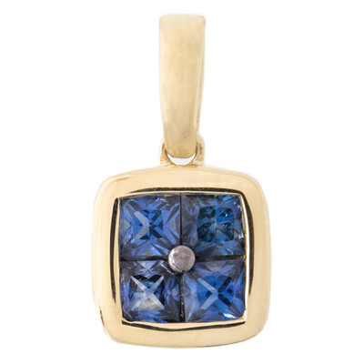 Ciondolo in oro con Zaffiro Blu