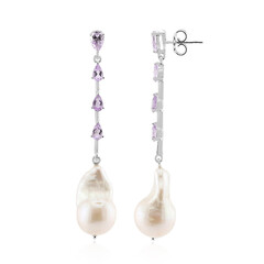 Orecchini in argento con Perla d'Acqua Dolce Bianca (TPC)