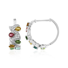 Orecchini in argento con Tormalina Verde