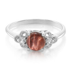 Anello in argento con Occhio di Tigre Rosso