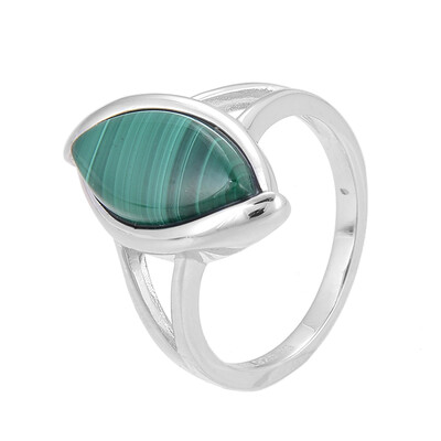 Anello in argento con Malachite