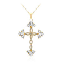 Collana in argento con Topazio Bianco