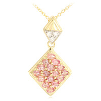 Collana in oro con Zaffiro Padparadscha (non riscaldato) (AMAYANI)