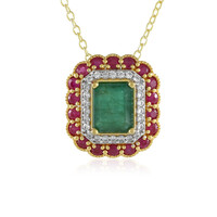 Collana in argento con Smeraldo Zambia (Gems en Vogue)