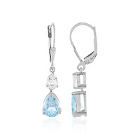 Orecchini in argento con Topazio Blu Cielo