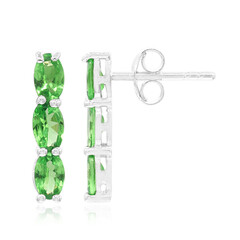 Orecchini in argento con Tsavorite