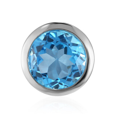 Ciondolo in argento con Topazio Blu Svizzero (MONOSONO COLLECTION)