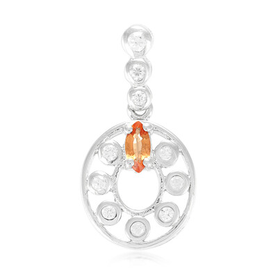 Ciondolo in argento con Zaffiro Padparadscha