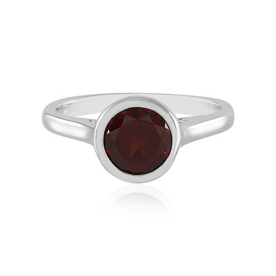 Anello in argento con Granato Mozambico