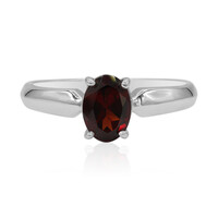 Anello in argento con Granato Mozambico