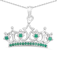 Collana in argento con Smeraldo Socoto