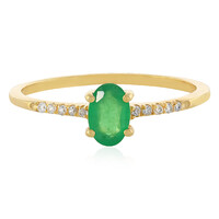 Anello in oro con Smeraldo Zambia