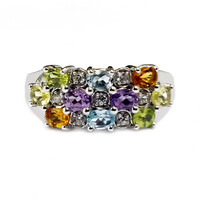 Anello in argento con Citrino Limone