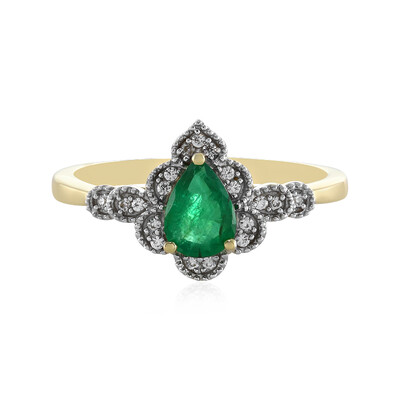 Anello in oro con Smeraldo Zambia (Adela Gold)