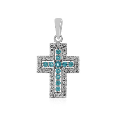 Ciondolo in argento con Apatite Blu