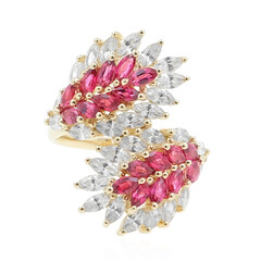 Anello in oro con Spinello Rosso della Birmania (de Melo)
