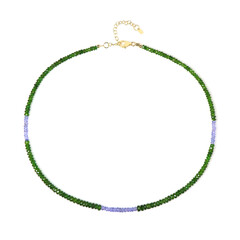 Collana in argento con Diopside Russo