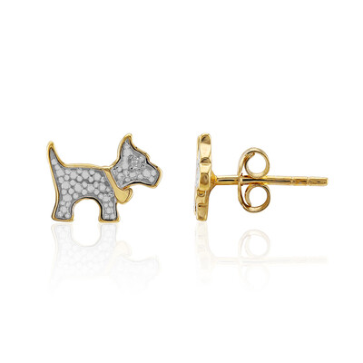 Orecchini in argento con Diamante I3 (I)