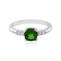 Anello in argento con Diopside Russo