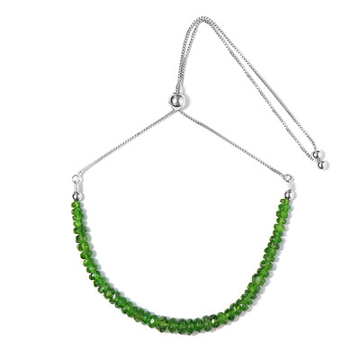 Bracciale in argento con Diopside Russo