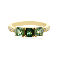 Anello in argento con Tormalina Neon della Nigeria