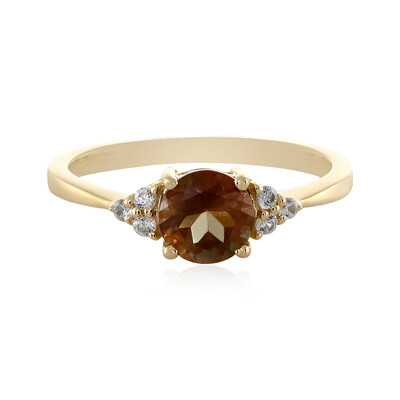 Anello in oro con Pietra del Sole dell'Oregon