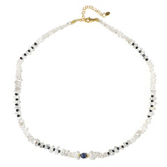 Collana in argento con Zaffiro Blu del Madagascar