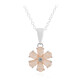 Collana in argento con Quarzo pesca pastello