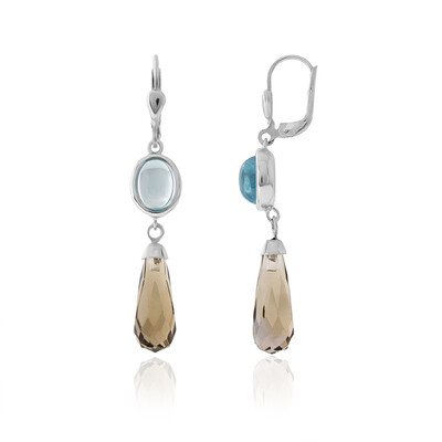 Orecchini in argento con Quarzo Fumè (CUSTODANA)