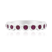 Anello in argento con Rubino della Birmania