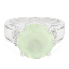 Anello in argento con Prehnite