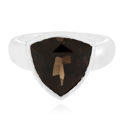 Anello in argento con Quarzo Fumè