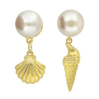 Orecchini in argento con Perla d'Acqua Dolce Bianca